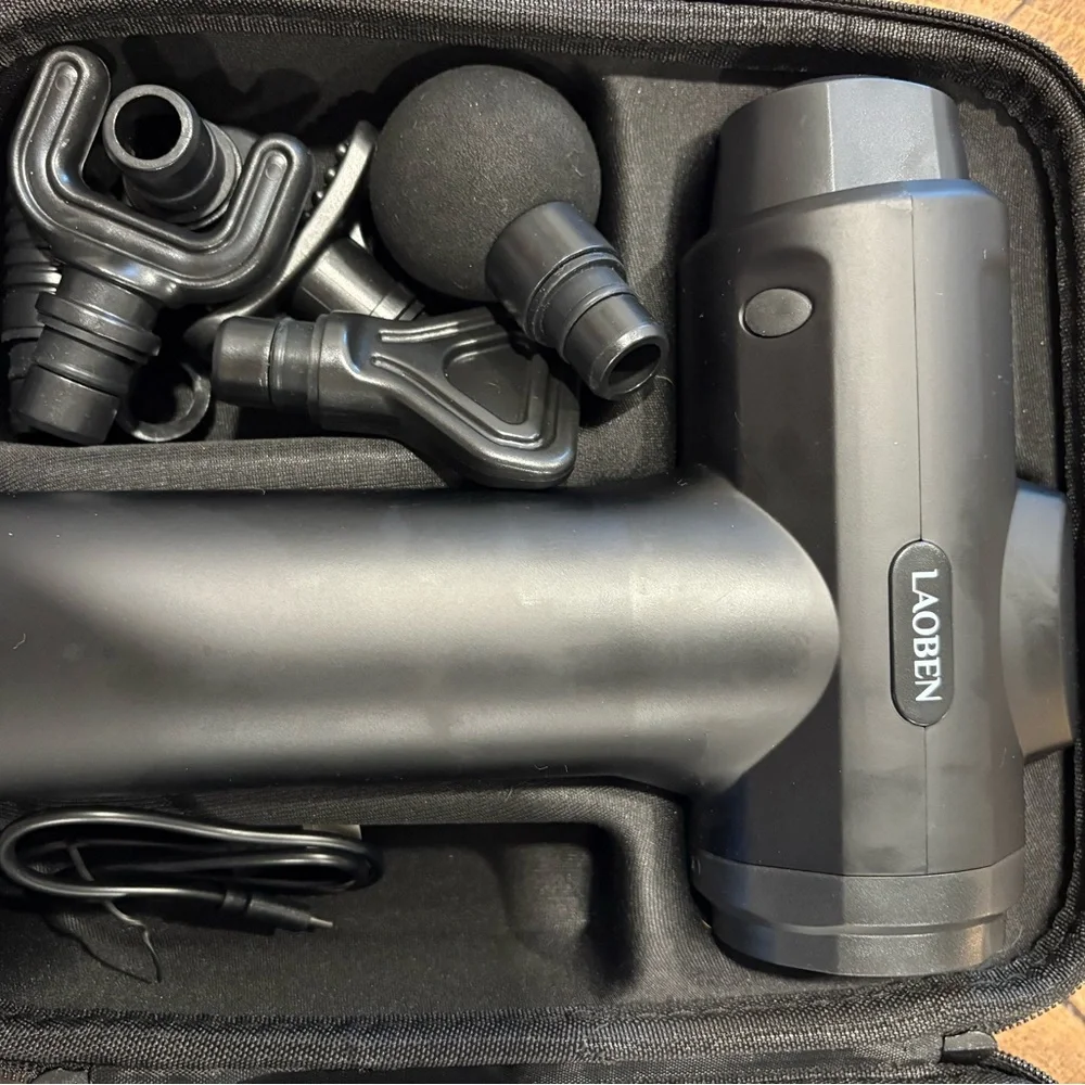 Boden Black Massage Gun with Carrying Case